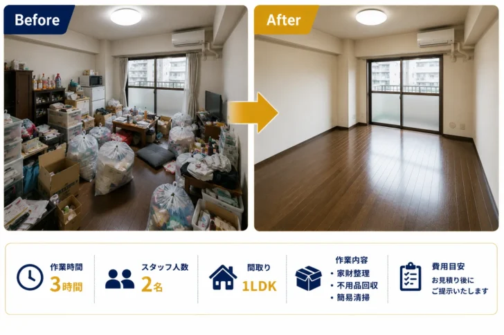 筑豊エリア マンション1LDK 空き家整理