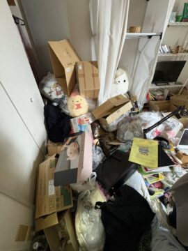 熊本県菊池郡のゴミ屋敷清掃｜1LDKまるごと対応｜お部屋の片付け事例