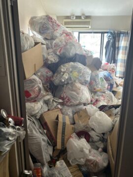 熊本市西区｜1K汚部屋清掃の現場をご紹介｜お部屋の片付け事例